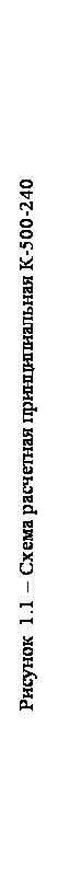 Подпись: Рисунок  1.1 – Схема расчетная принципиальная К-500-240